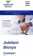 How jubilantbiosys.com looks like on a mobile device such as an iPhone.