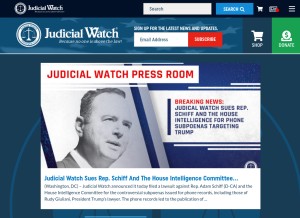 How judicialwatch.org looks like on a tablet such as an iPad.