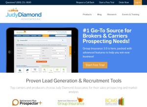 How judydiamond.com looks like on a tablet such as an iPad.