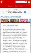 How juegos.com looks like on a mobile device such as an iPhone.