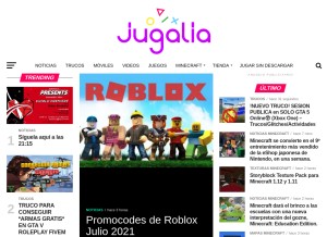 How jugalia.uno looks like on a tablet such as an iPad.