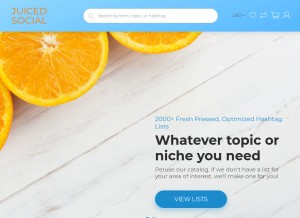 How juicedsocial.com looks like on a tablet such as an iPad.