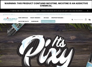 How juicesupplycalifornia.com looks like on a tablet such as an iPad.