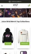 How juicewrldmerch999.store looks like on a mobile device such as an iPhone.