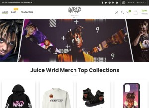 How juicewrldmerch999.store looks like on a tablet such as an iPad.