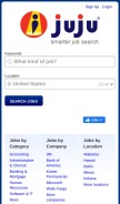 How juju.com looks like on a mobile device such as an iPhone.