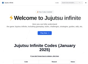 How jujutsuinfinite.im looks like on a tablet such as an iPad.