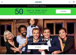 How jules.com looks like on a tablet such as an iPad.