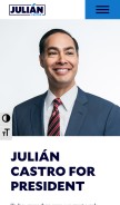 How julianforthefuture.com looks like on a mobile device such as an iPhone.