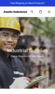 How jumboindustrial.com looks like on a mobile device such as an iPhone.