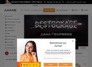 How jumia.dz looks like on a tablet such as an iPad.