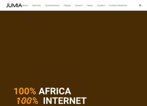 How jumia.io looks like on a tablet such as an iPad.