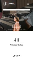 How jumixdesign.com looks like on a mobile device such as an iPhone.