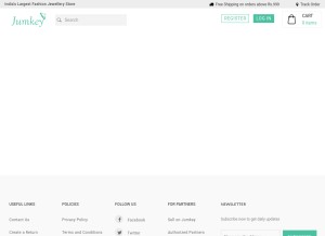 How jumkey.com looks like on a tablet such as an iPad.