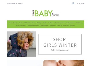 How jumpbaby.ca looks like on a tablet such as an iPad.