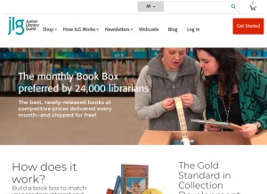 How juniorlibraryguild.com looks like on a tablet such as an iPad.