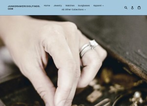 How junkdrawercoolfinds.com looks like on a tablet such as an iPad.