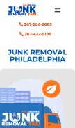 How junkremovaltaxi.com looks like on a mobile device such as an iPhone.