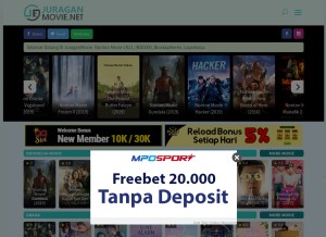 How juraganmovie.org looks like on a tablet such as an iPad.