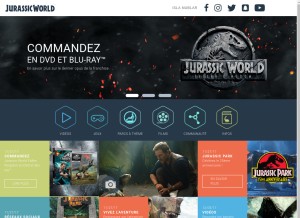 How jurassicworld.com looks like on a tablet such as an iPad.