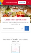 How just-eat.fr looks like on a mobile device such as an iPhone.