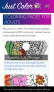 How justcolor.net looks like on a mobile device such as an iPhone.