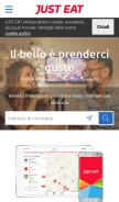 How justeat.it looks like on a mobile device such as an iPhone.