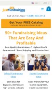 How justfundraising.com looks like on a mobile device such as an iPhone.