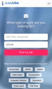 How justjobs.io looks like on a mobile device such as an iPhone.