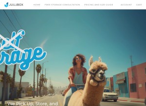 How juujbox.com looks like on a tablet such as an iPad.