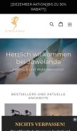 How juwelanda.de looks like on a mobile device such as an iPhone.