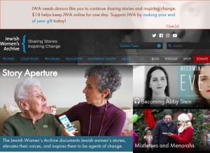 How jwa.org looks like on a tablet such as an iPad.