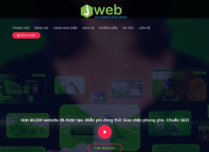 How jweb.vn looks like on a tablet such as an iPad.