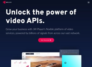 How jwplatform.com looks like on a tablet such as an iPad.