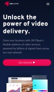 How jwplayer.com looks like on a mobile device such as an iPhone.