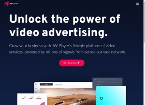 How jwplayer.com looks like on a tablet such as an iPad.