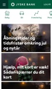 How jyskebank.dk looks like on a mobile device such as an iPhone.
