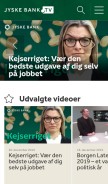 How jyskebank.tv looks like on a mobile device such as an iPhone.