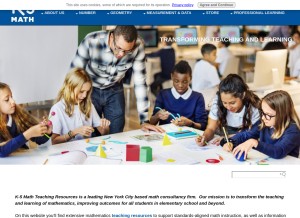 How k-5mathteachingresources.com looks like on a tablet such as an iPad.