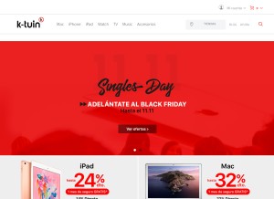 How k-tuin.com looks like on a tablet such as an iPad.