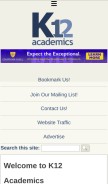 How k12academics.com looks like on a mobile device such as an iPhone.