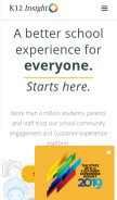 How k12insight.com looks like on a mobile device such as an iPhone.