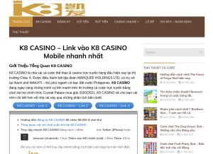 How k8bets.net looks like on a tablet such as an iPad.