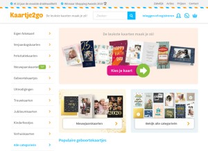 How kaartje2go.nl looks like on a tablet such as an iPad.