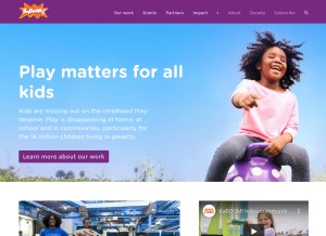 How kaboom.org looks like on a tablet such as an iPad.