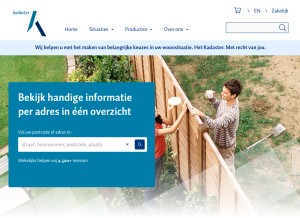 How kadaster.nl looks like on a tablet such as an iPad.