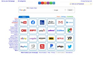 How kadaza.com looks like on a tablet such as an iPad.