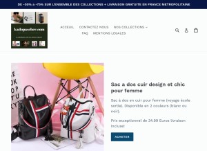 How kadopascher.com looks like on a tablet such as an iPad.