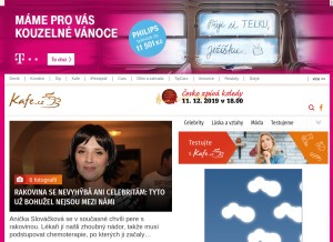 How kafe.cz looks like on a tablet such as an iPad.