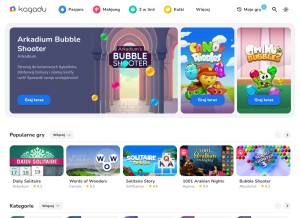 How kagadu.pl looks like on a tablet such as an iPad.